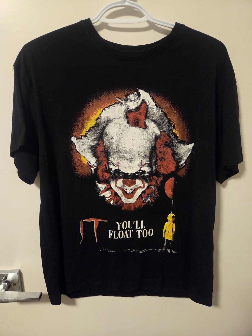 MAD Engine Black IT Pennywise Graphic Tee with Red and Yellow Accents